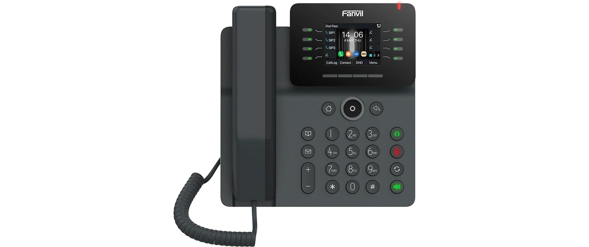 Fanvil V63 – IP-Telefon, 6 SIP-Konten, 2,8", Gigabit, PoE, für 3CX, Schwarz