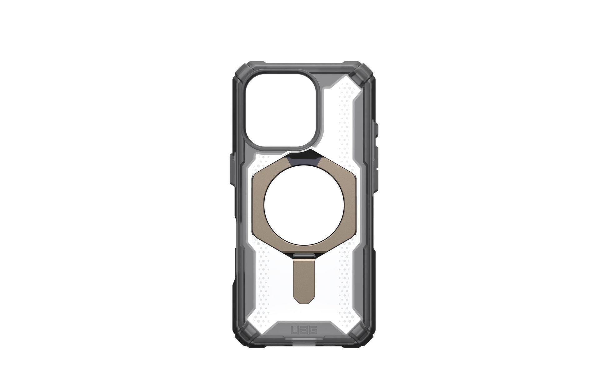 Urban Armor Gear Backcover – für Apple iPhone 16 Pro – Titan/transparent – TPU/PC – MagSafe-kompatibel