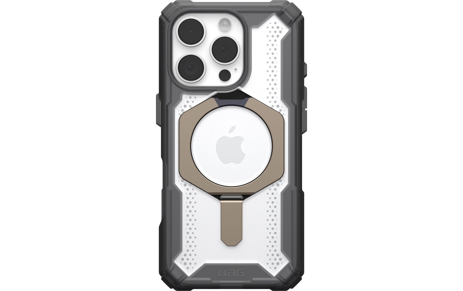 Urban Armor Gear Backcover – für Apple iPhone 16 Pro – Titan/transparent – TPU/PC – MagSafe-kompatibel