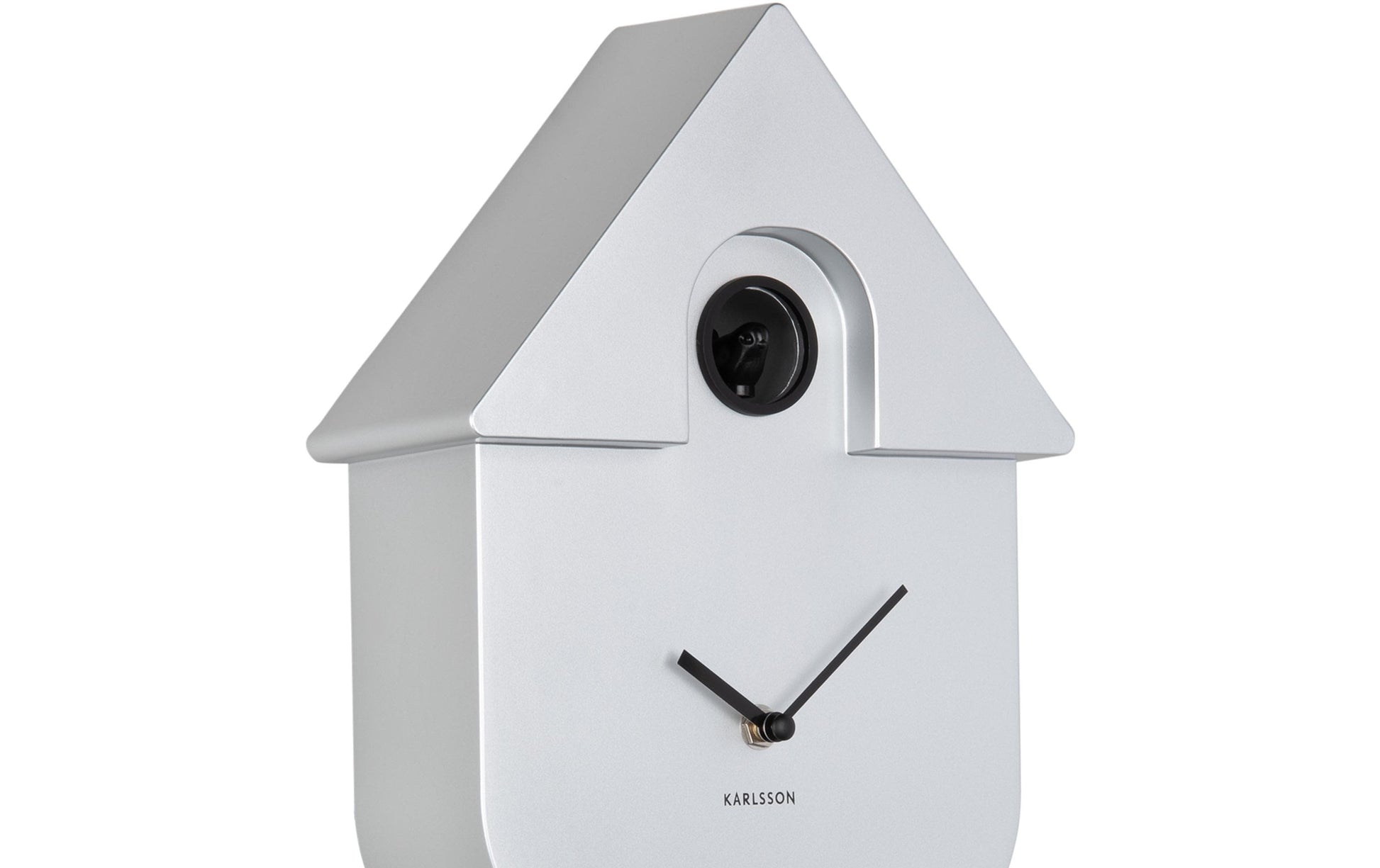 Karlsson Wanduhr – Analog, 21,5 × 41,0 × 8,5 cm, Silber, Kunststoff