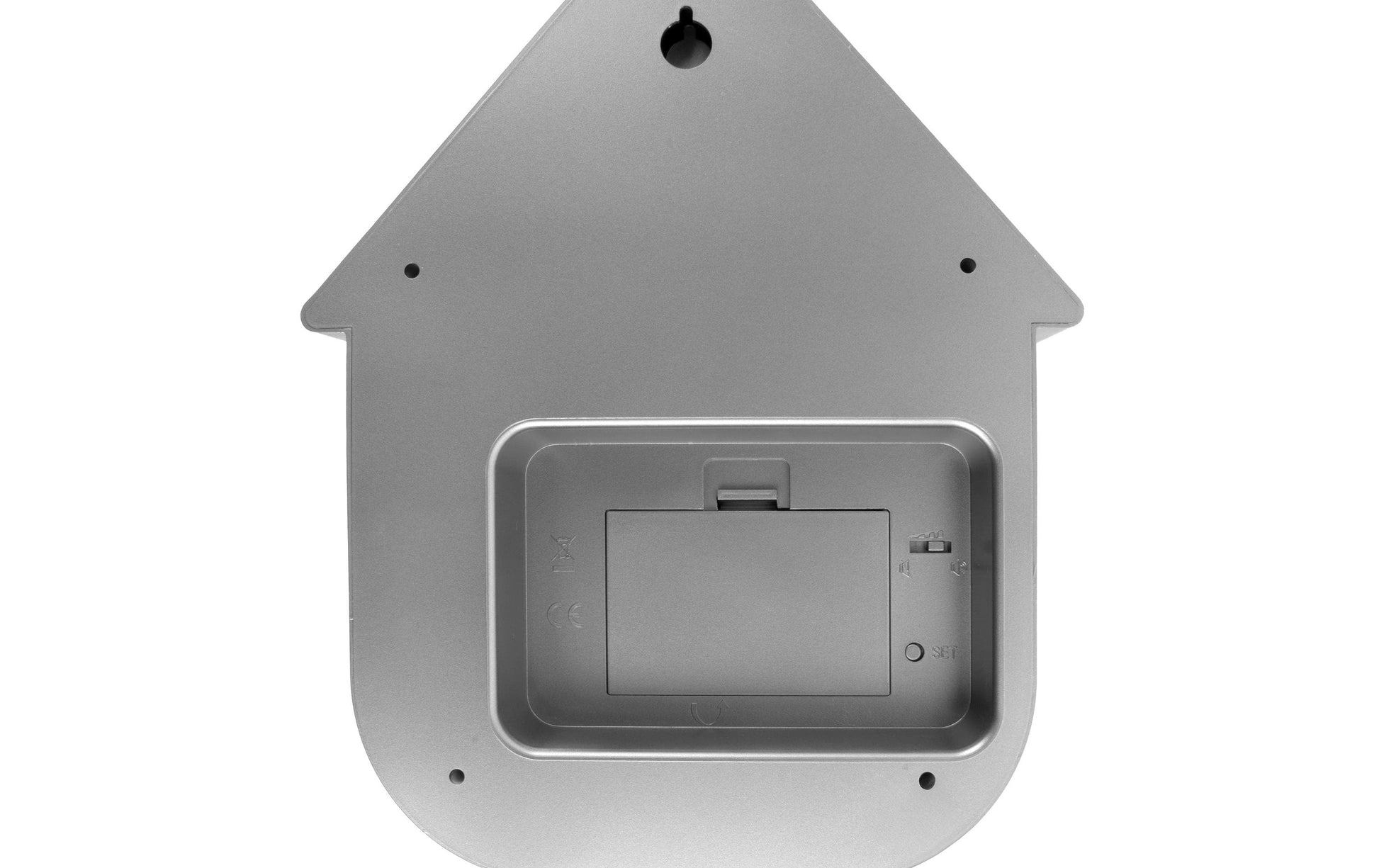 Karlsson Wanduhr – Analog, 21,5 × 41,0 × 8,5 cm, Silber, Kunststoff