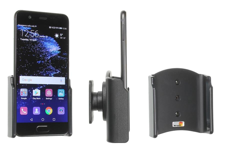 Brodit Auto-Halterung, Klemmhalterung, neigbar/rotierbar – für Huawei P10 – Schwarz, Kunststoff