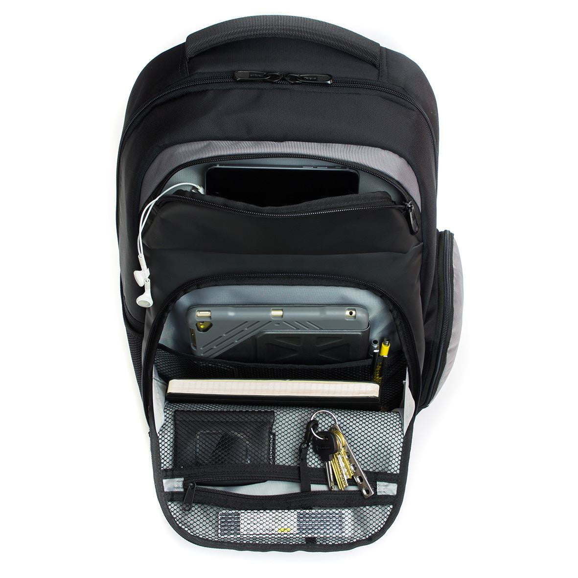 Targus Notebook-Rucksack Education – für 15,6", Polyurethan – Schwarz/Grau, 120 × 500 × 370 mm