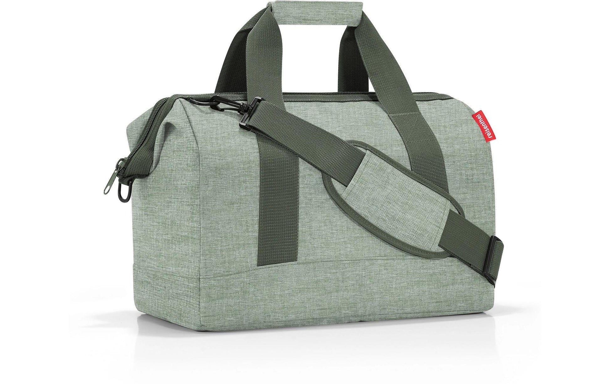 Reisenthel Umhängetasche Allrounder M – 18 l, Polyester, Twist Sage, 40 × 33,5 × 24 cm