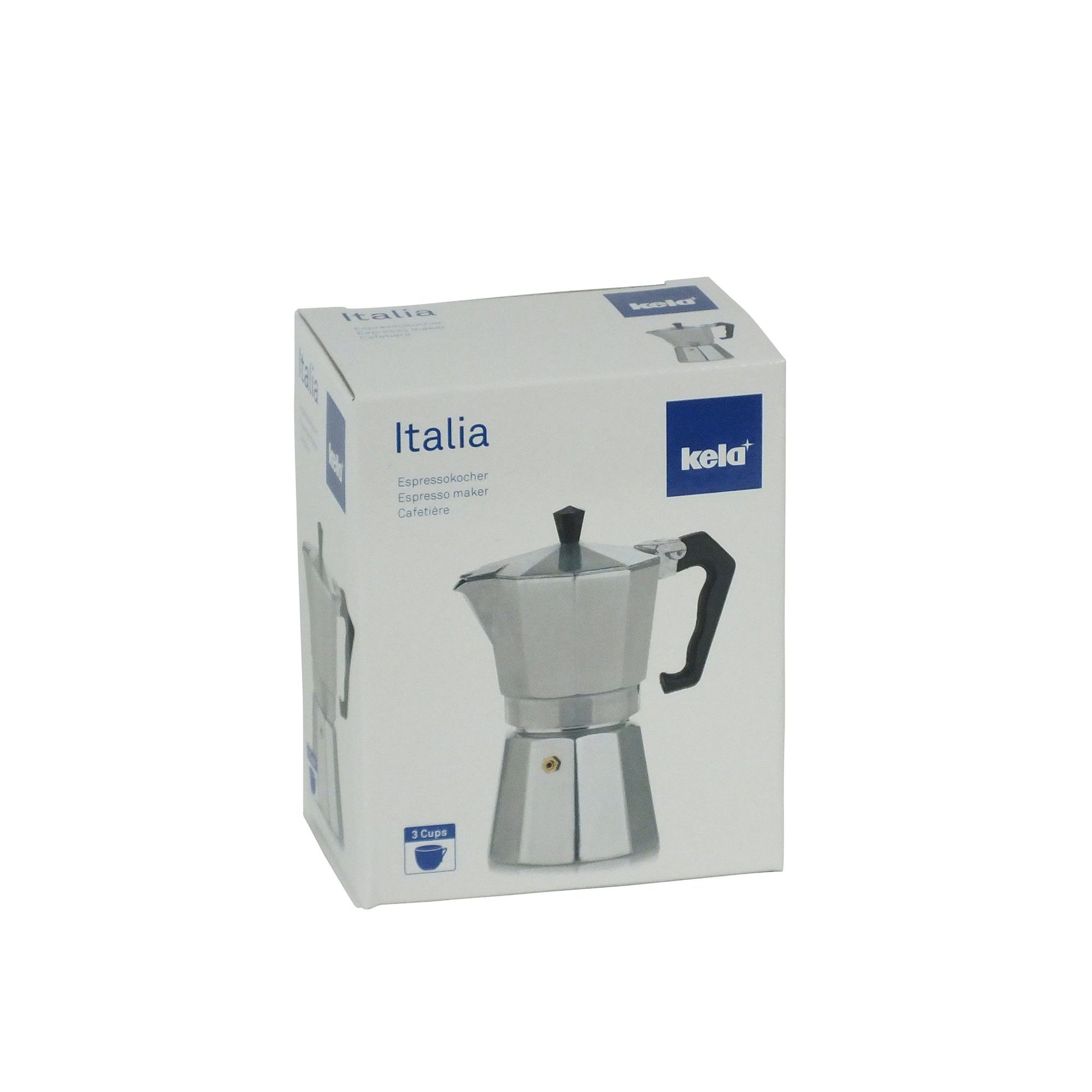 Kela French Press / Kaffeebereiter – für Glaskeramik, 0,2 l, 3 Tassen, Aluminium