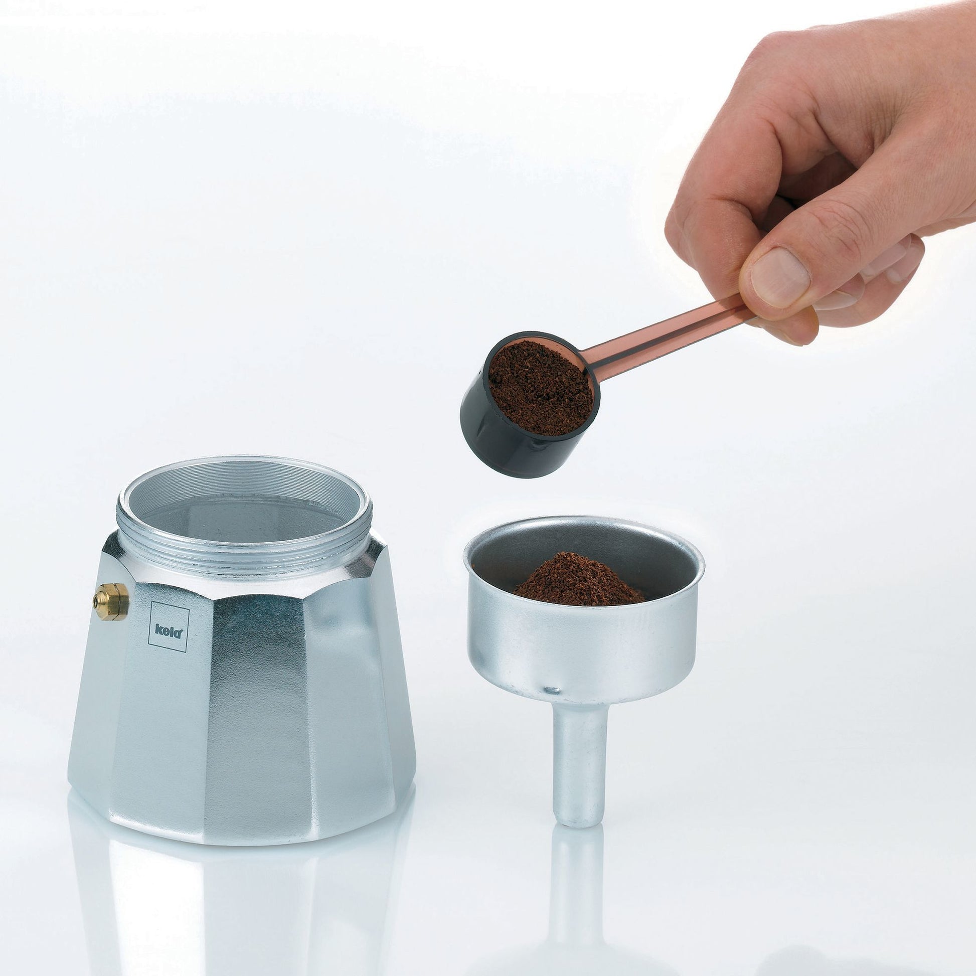 Kela French Press / Kaffeebereiter – für Glaskeramik, 0,2 l, 3 Tassen, Aluminium