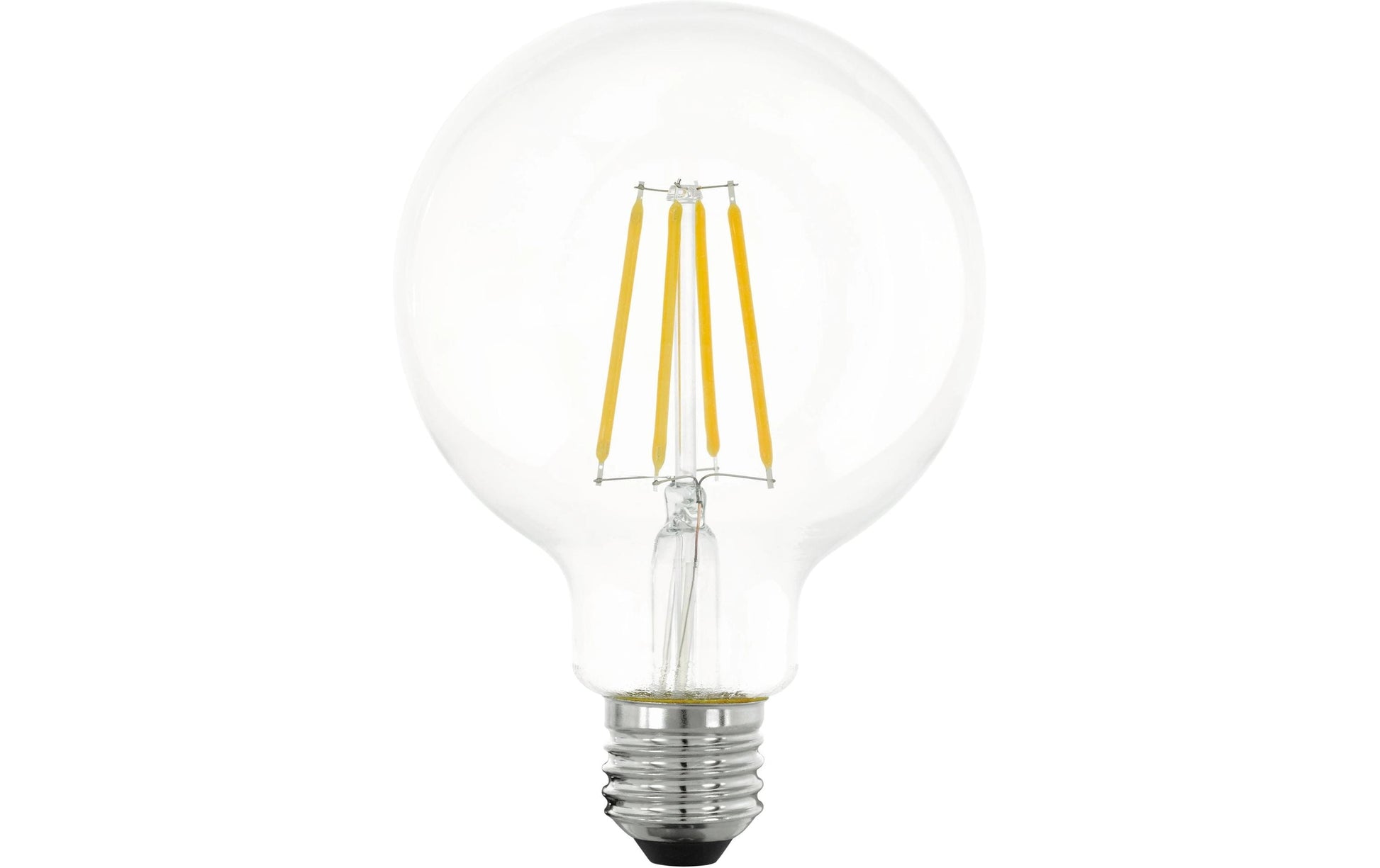 EGLO Leuchtmittel E27 Globus G95 – Warmweiss 2700 K, 806 lm, 7,3 W, dimmbar – IP20 – 1 Stk., Transparent/Glas
