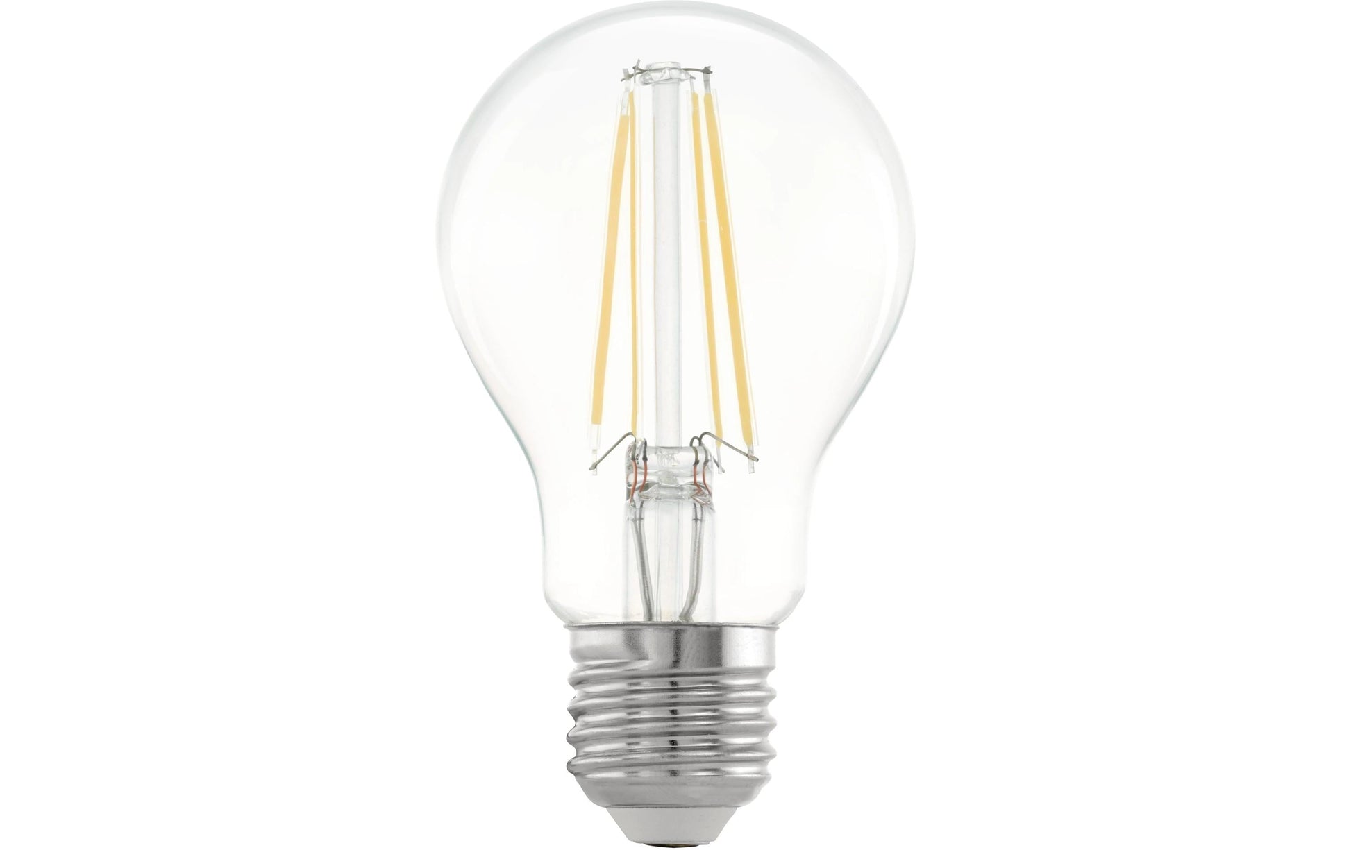 EGLO Leuchtmittel E27 A-Form – Warmweiss 2700 K, 806 lm, 7,3 W – 1 Stk. – Transparent, Glas