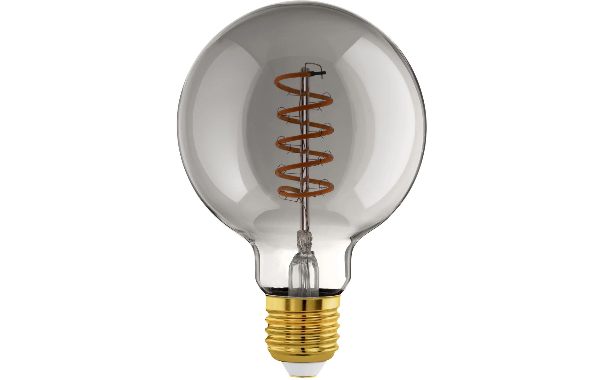 EGLO LED-Leuchtmittel Globe G95 E27 – 4 W dimmbar, 150 lm, 2000 K warmweiss, 360°, smoky