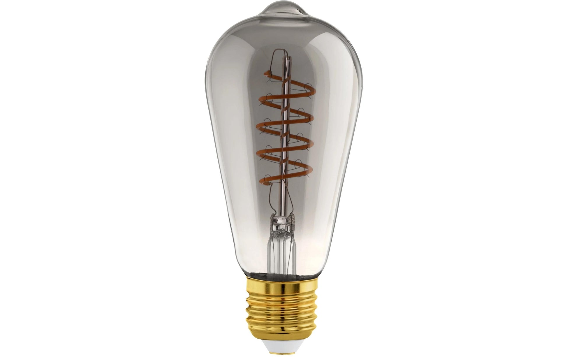 EGLO ST64 LED-Leuchtmittel Birnenform E27 – 4 W dimmbar, 150 lm, 2000 K Warmweiss, 360°, Smoky