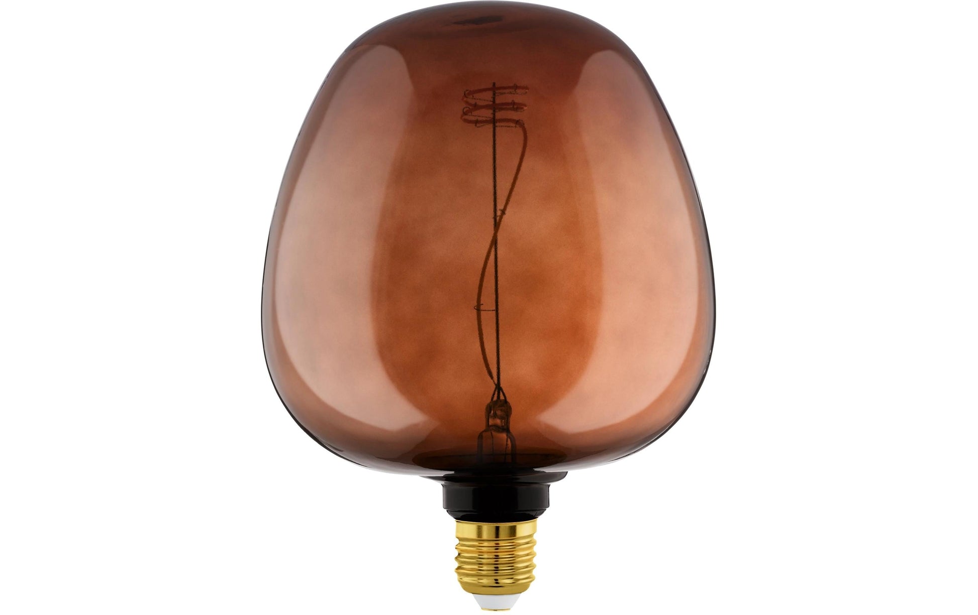 EGLO LED-Leuchtmittel Globe G190 E27 – 4 W dimmbar, 40 lm, 2000 K warmweiss, 120°, Glas cognac