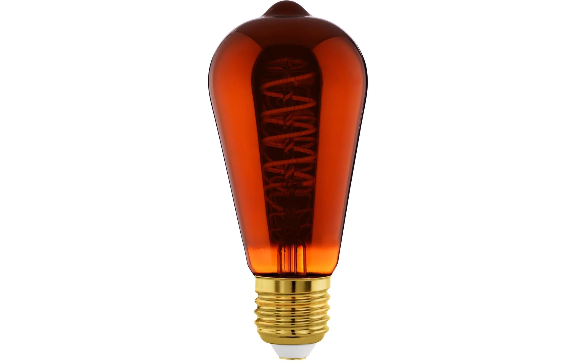 EGLO LED-Leuchtmittel E27 Globus – Warmweiss 2200 K, 500 lm, 4,9 W – IP20 – 1 Stk. – Kupfer/Glas – 110094