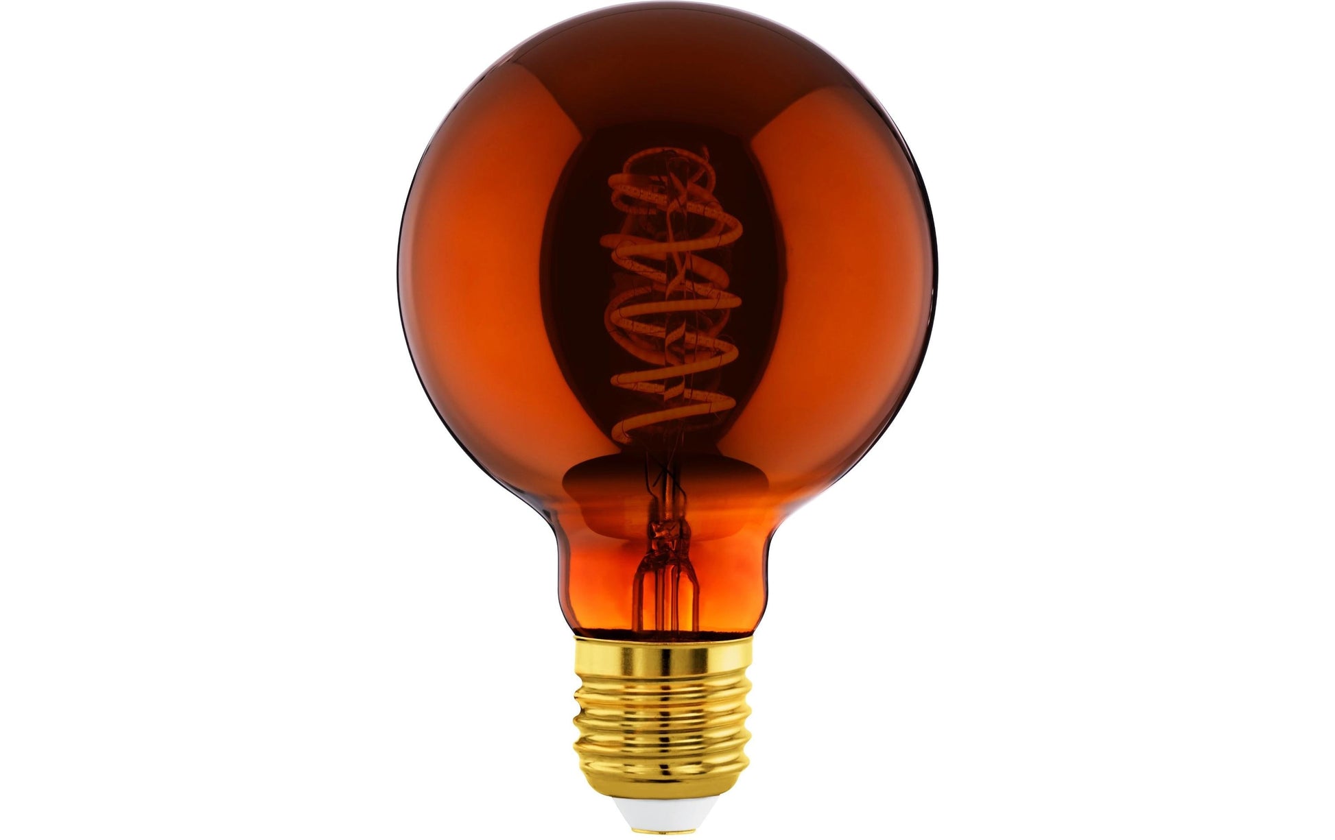 EGLO LED-Leuchtmittel E27 Globus – Warmweiss 2000 K, 30 lm, 4 W, dimmbar – IP20 – 1 Stk. – Kupfer, Glas
