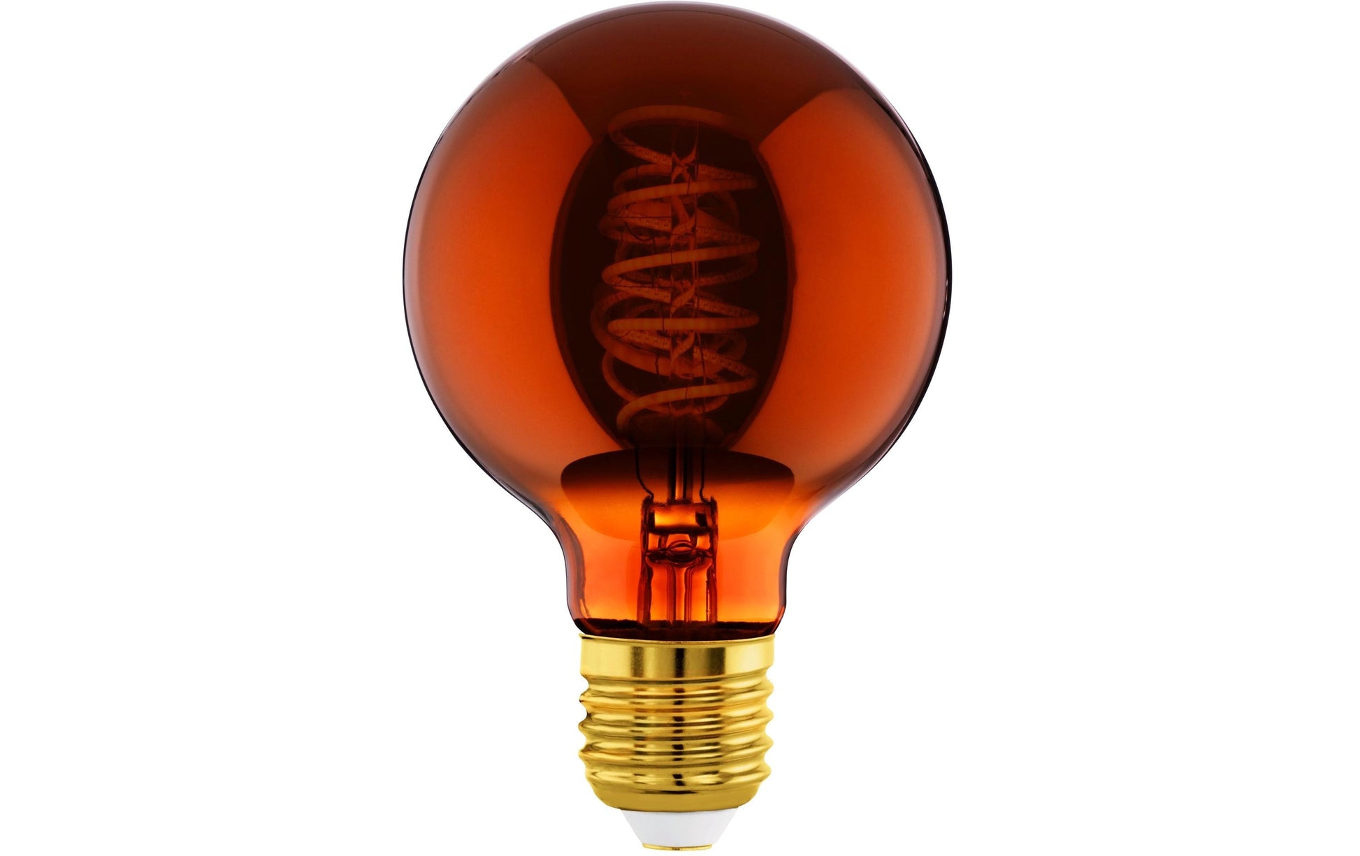 EGLO Leuchtmittel E27 Globus (Ø 80 mm) – Warmweiss 2000 K, 30 lm, 4 W – 1 Stk., Kupfer, Glas