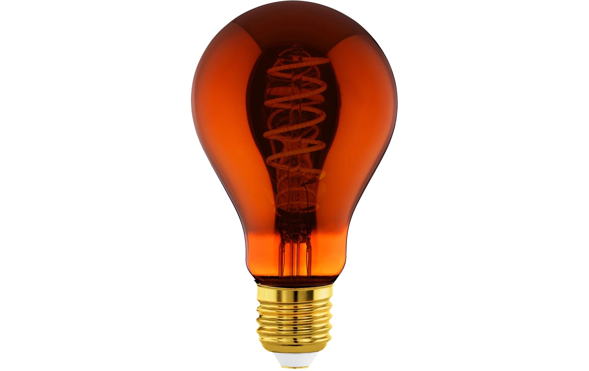 EGLO LED-Leuchtmittel E27 Globus – Warmweiss 2000 K, 30 lm, 4 W, dimmbar – IP20 – 1 Stk. – Kupfer, Glas
