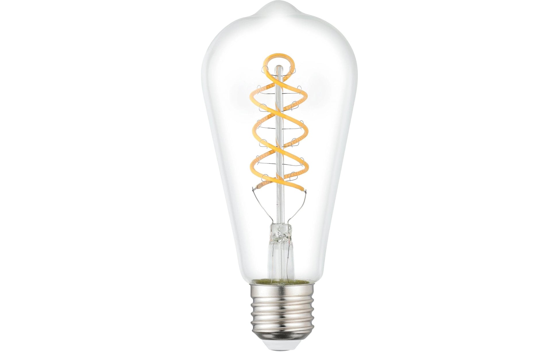 EGLO Leuchtmittel E27 ST64 – Warmweiss 2700 K, 806 lm, 7,3 W – IP20 – 1 Stk. – Transparent, Glas