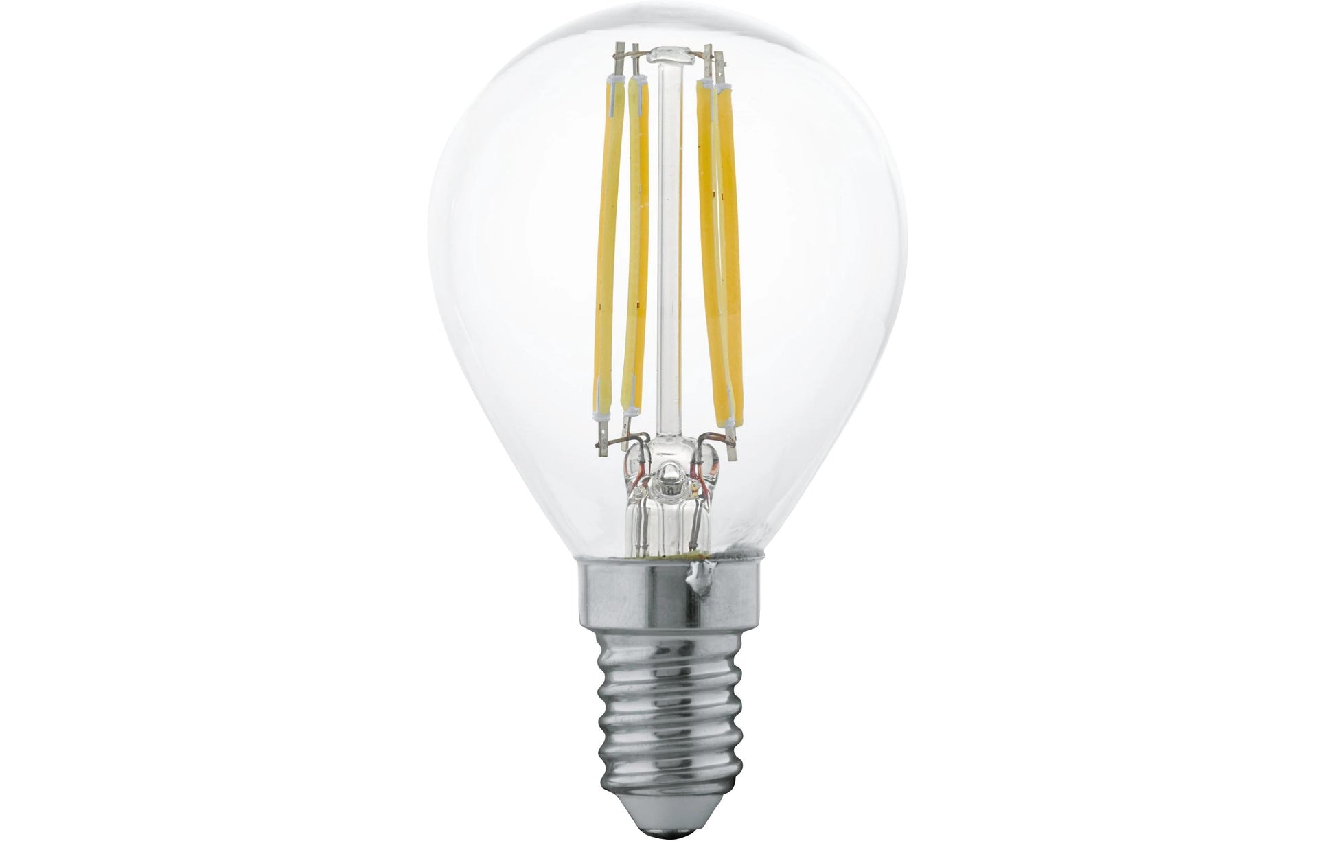 EGLO LED-Leuchtmittel E14 Kugelform – Warmweiss 2700 K, 350 lm, 4 W – IP20 – 1 Stk. – Transparent, Glas