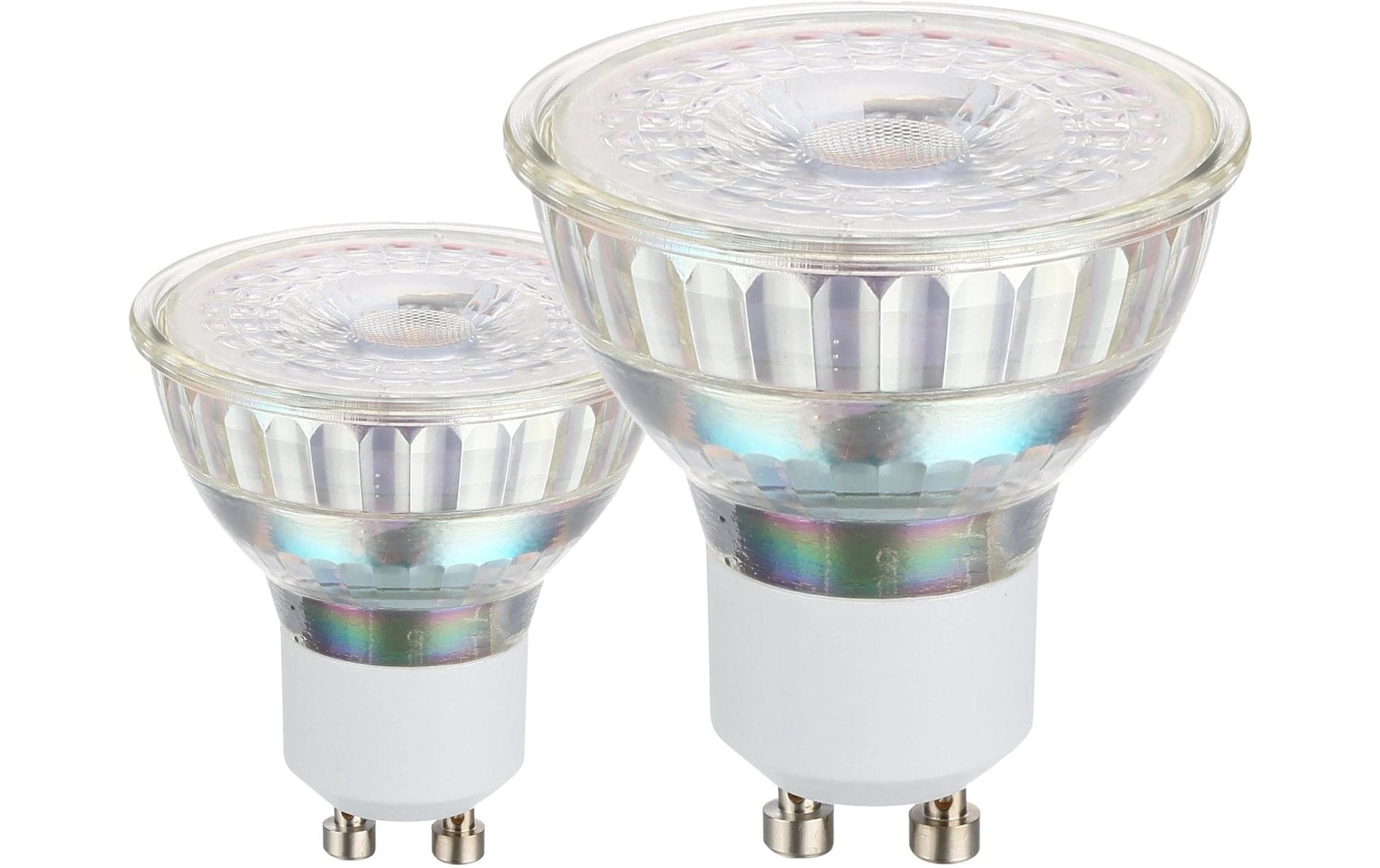 EGLO LED-Leuchtmittel GU10 – Warmweiss 3000 K, 250 lm, 3 W – IP20 – 2 Stk., Transparent