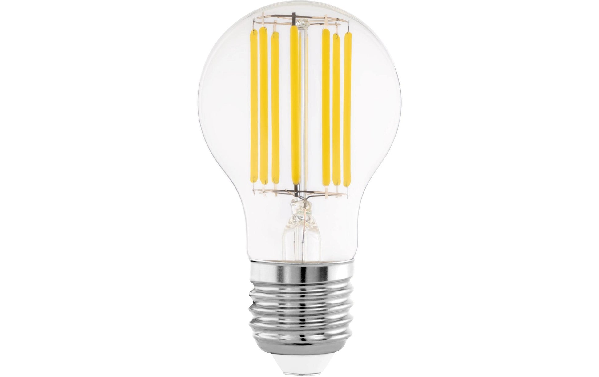 EGLO LED-Leuchtmittel E27 A60 – Warmweiss 3000 K, 1521 lm, 7 W – IP20 – 1 Stk., Transparent, Glas