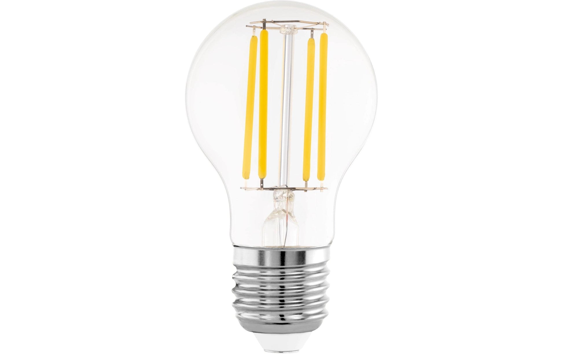 EGLO Leuchtmittel E27 A60 – Warmweiss 3000 K, 806 lm, 3,8 W – 360°, IP20 – 1 Stk., Transparentes Glas