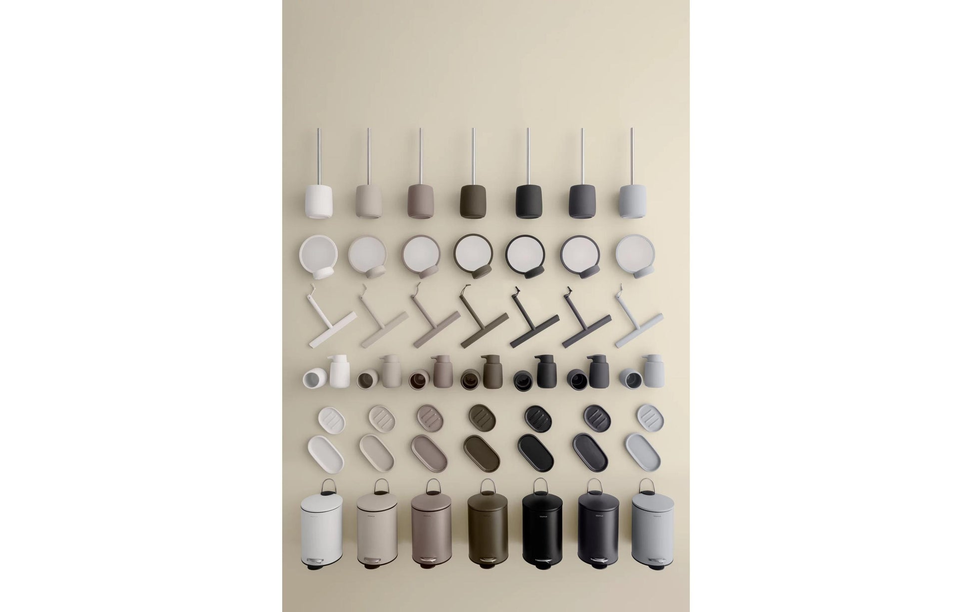 Blomus Treteimer TUBO – 3 l – Kunststoff, rund – graugrün – Soft-Close