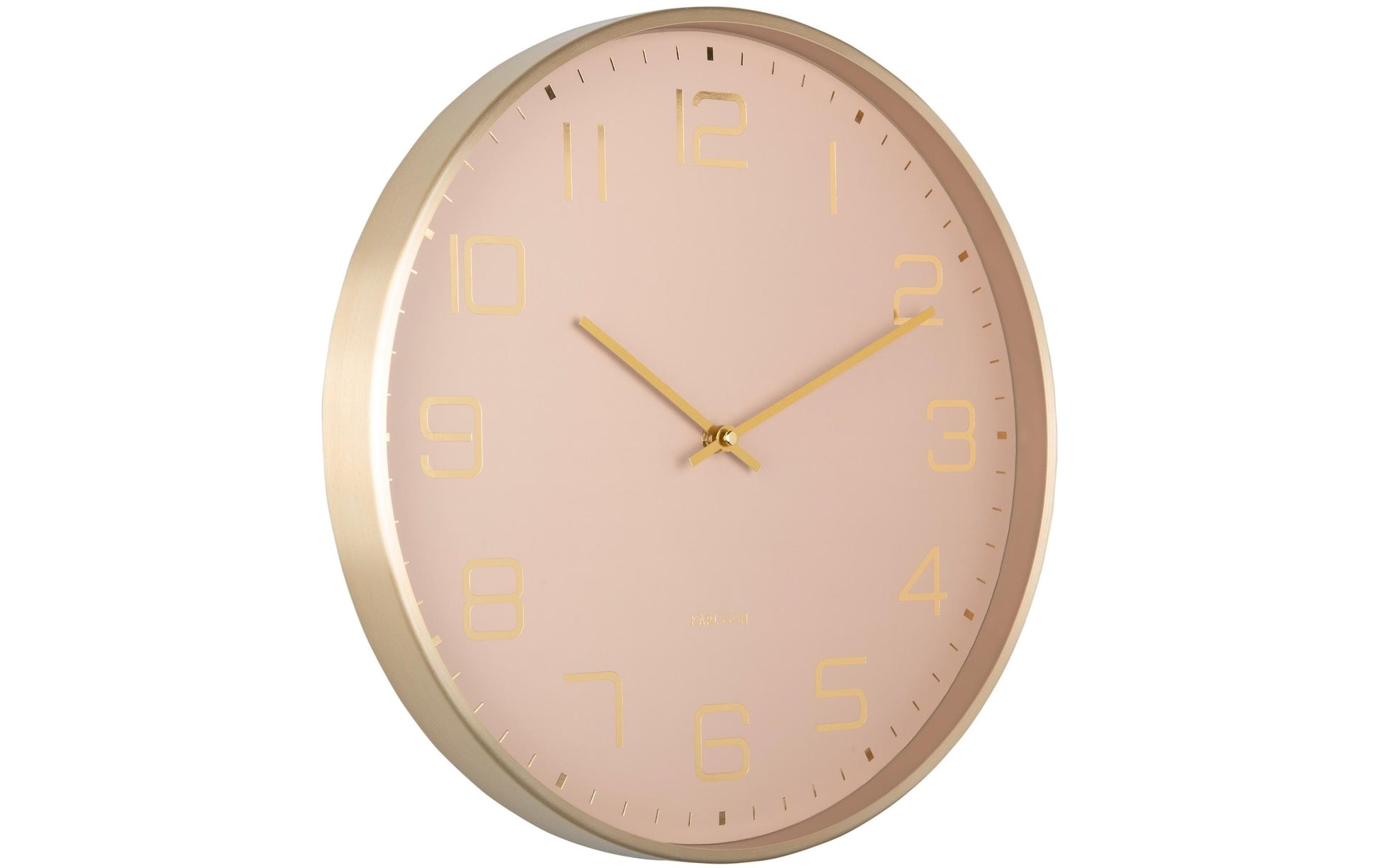 Karlsson Wanduhr Elegance Glow – Ø 40 cm, braun, Aluminium
