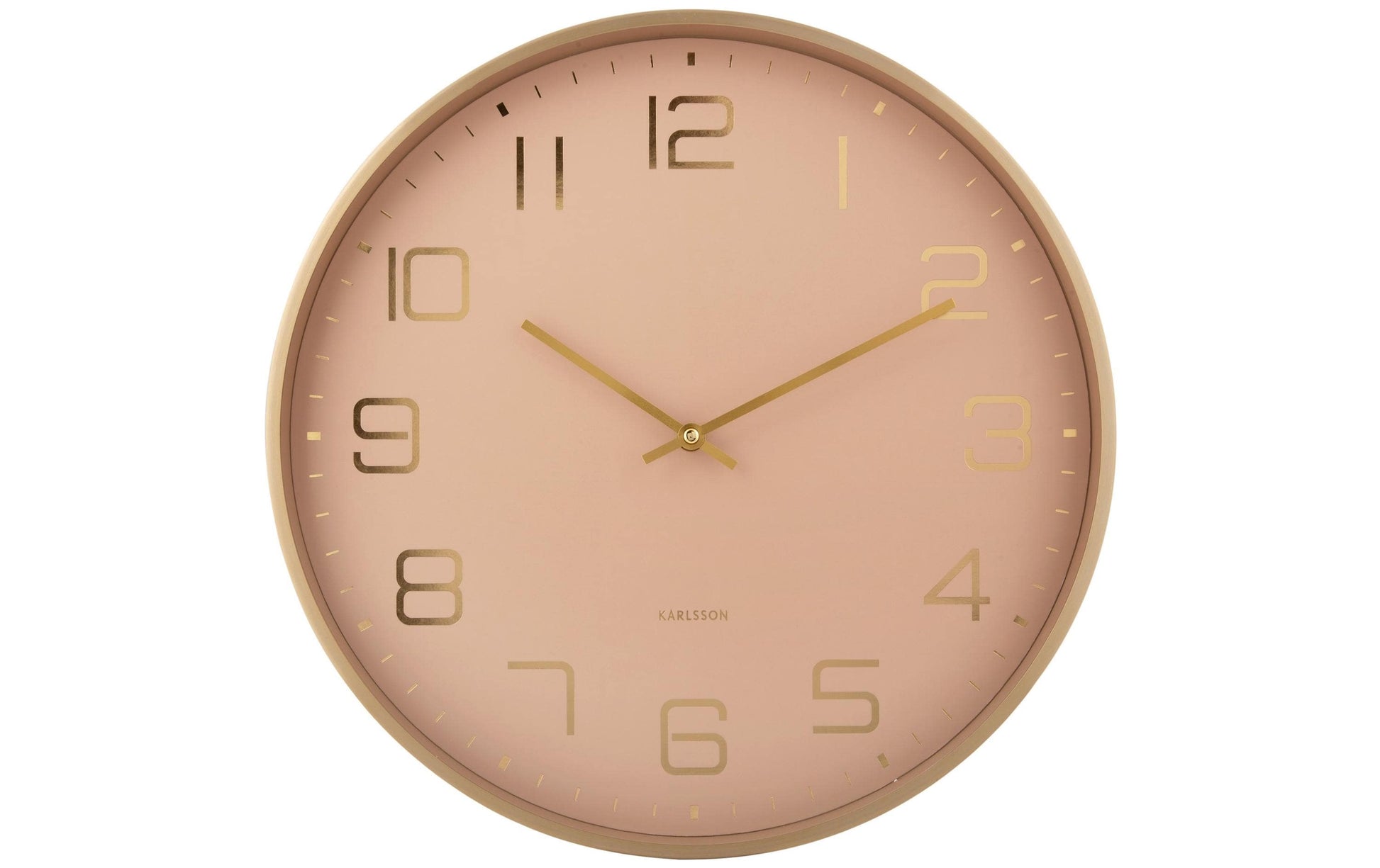 Karlsson Wanduhr Elegance Glow – Ø 40 cm, braun, Aluminium
