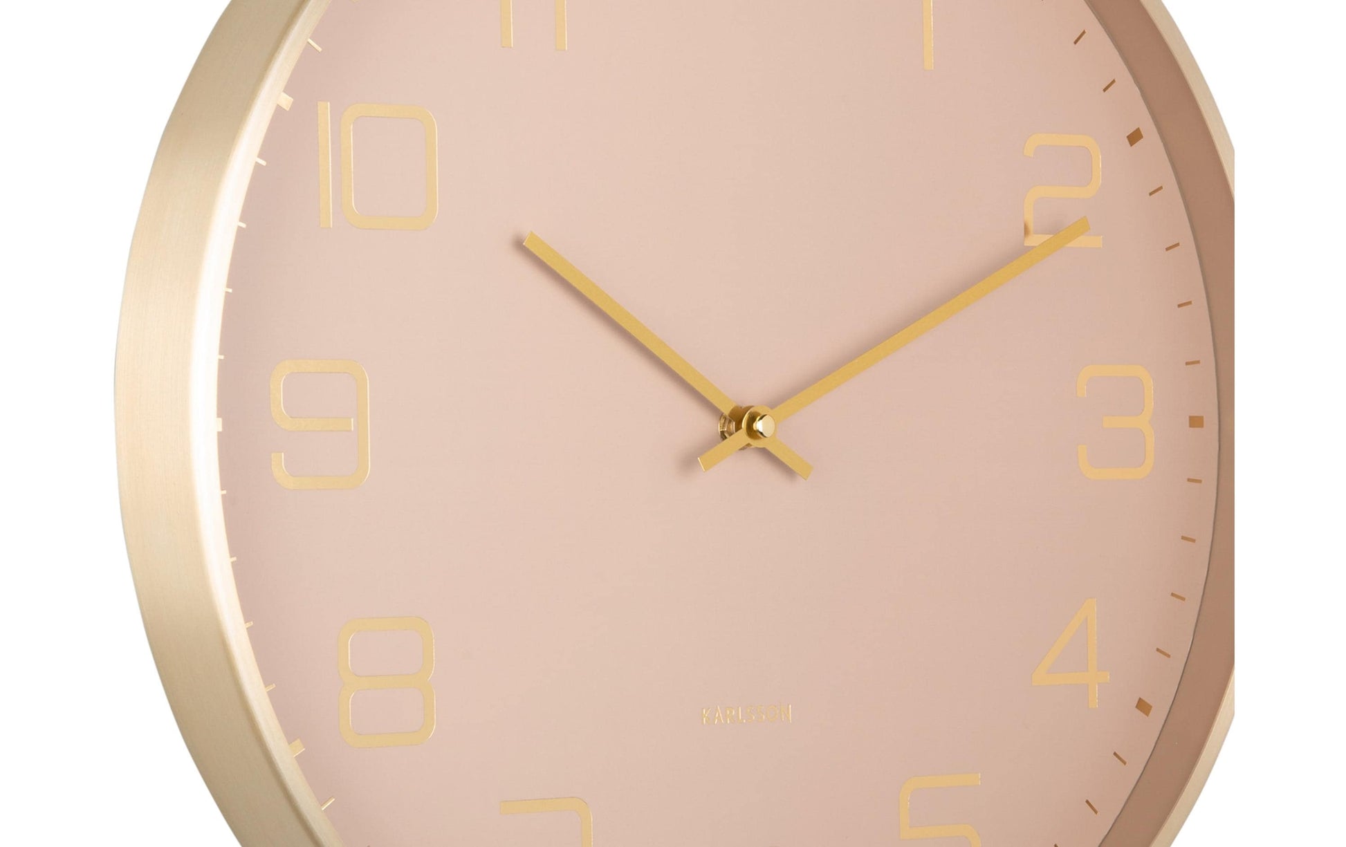 Karlsson Wanduhr Elegance Glow – Ø 40 cm, braun, Aluminium