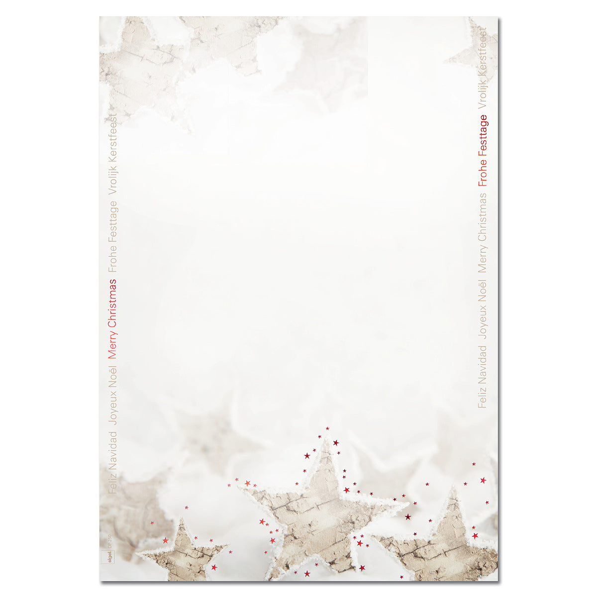 Sigel Motivpapier – A4, 90 g/m², mehrfarbig, Motiv: Christmas Timber – für Inkjet/Laser/Kopierer – 25 Blatt