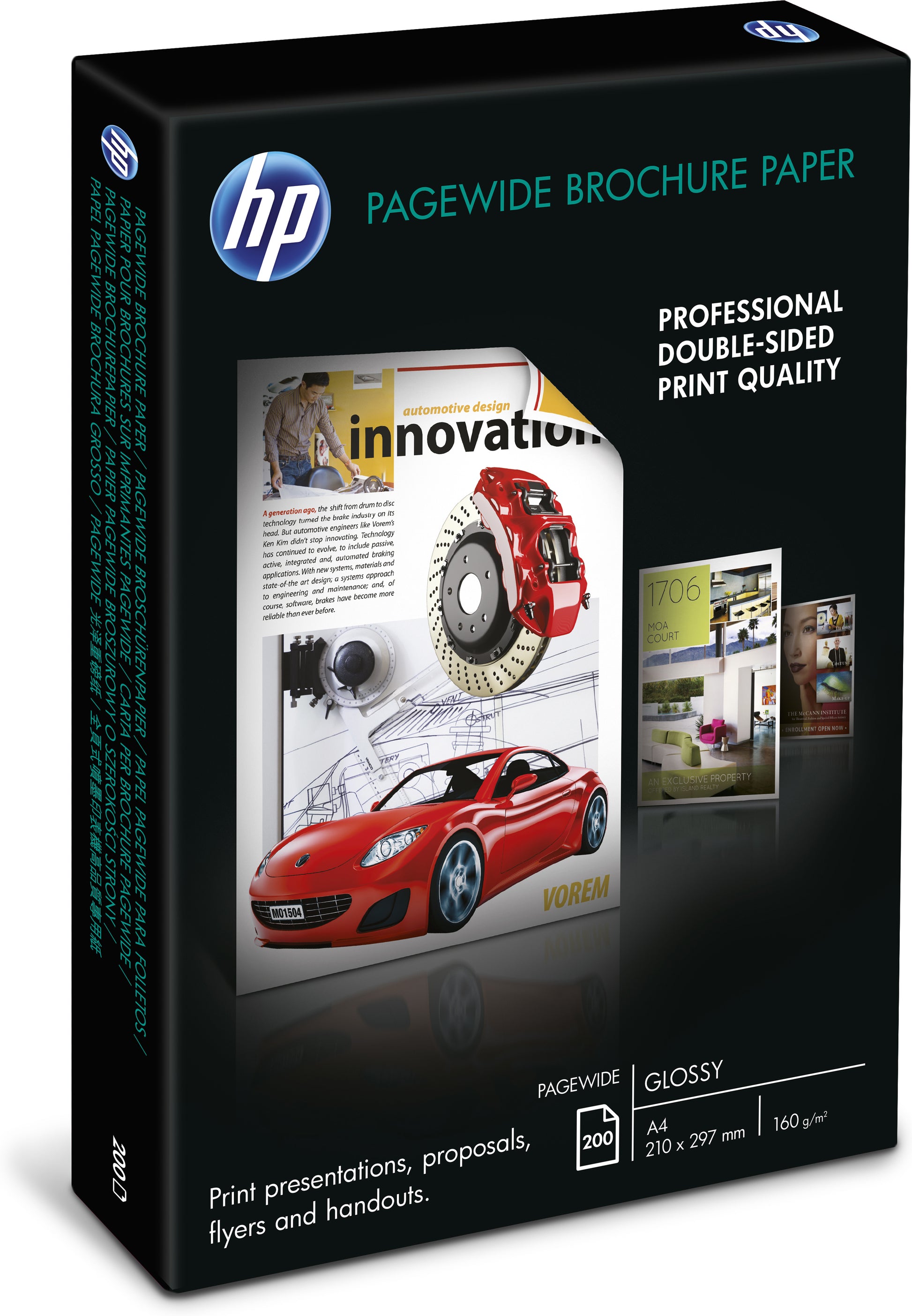 HP PageWide Fotopapier – glänzend, A4, 160 g/m², 200 Blatt, FSC