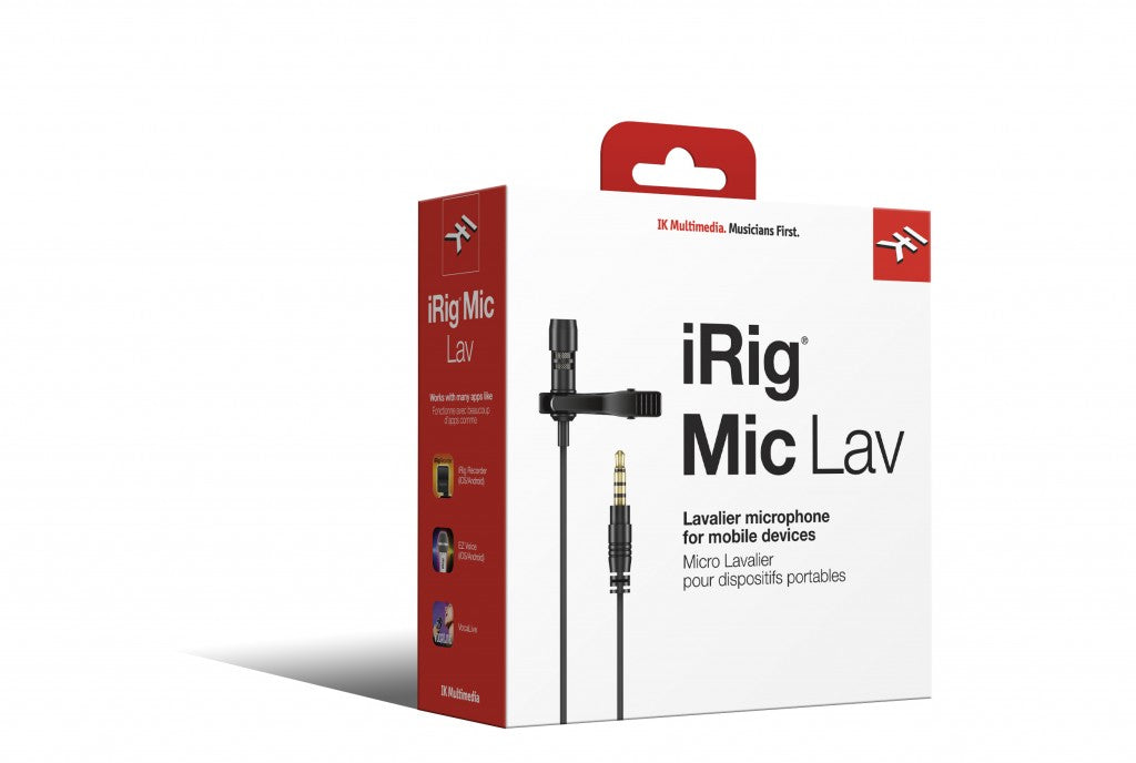 IK Multimedia iRig Mic Lav – Lavaliermikrofon – 3,5 mm Klinke, kabelgebunden, 30–16'000 Hz, für iOS/Android