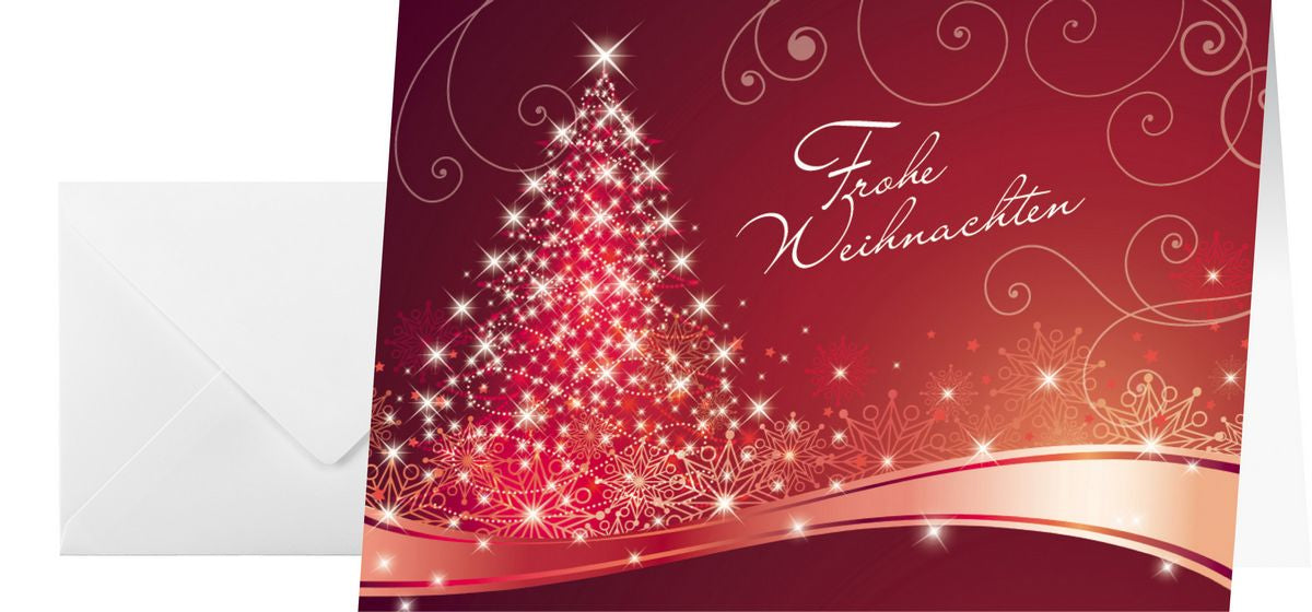 Sigel Weihnachtsgrusskarte (Christmas Swing) – A6 (105 × 148 mm) – mit Umschlägen, für Inkjet/Laser/Kopierer