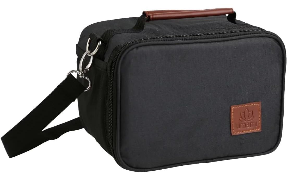 Umami Lunchbox Thermocase – Reissverschluss, spülmaschinenfest – 14 × 16 × 21 cm – Schwarz – Nylon – 1 Stk.