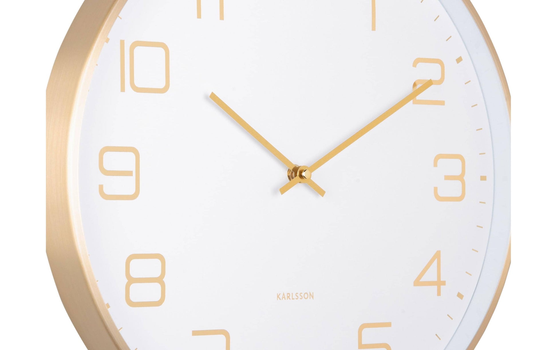 Karlsson Wanduhr Elegance Glow – Ø 40 cm, weiss, Aluminium