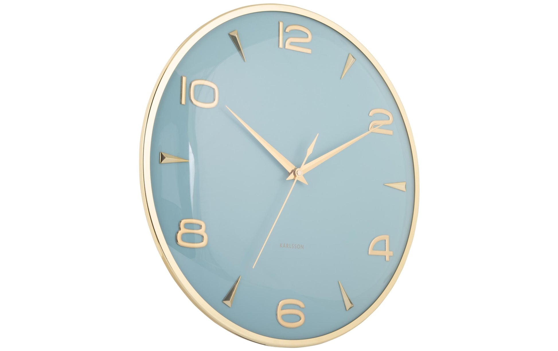 Karlsson Wanduhr Sienna Glow – Ø 40,6 cm, hellblau, Metall
