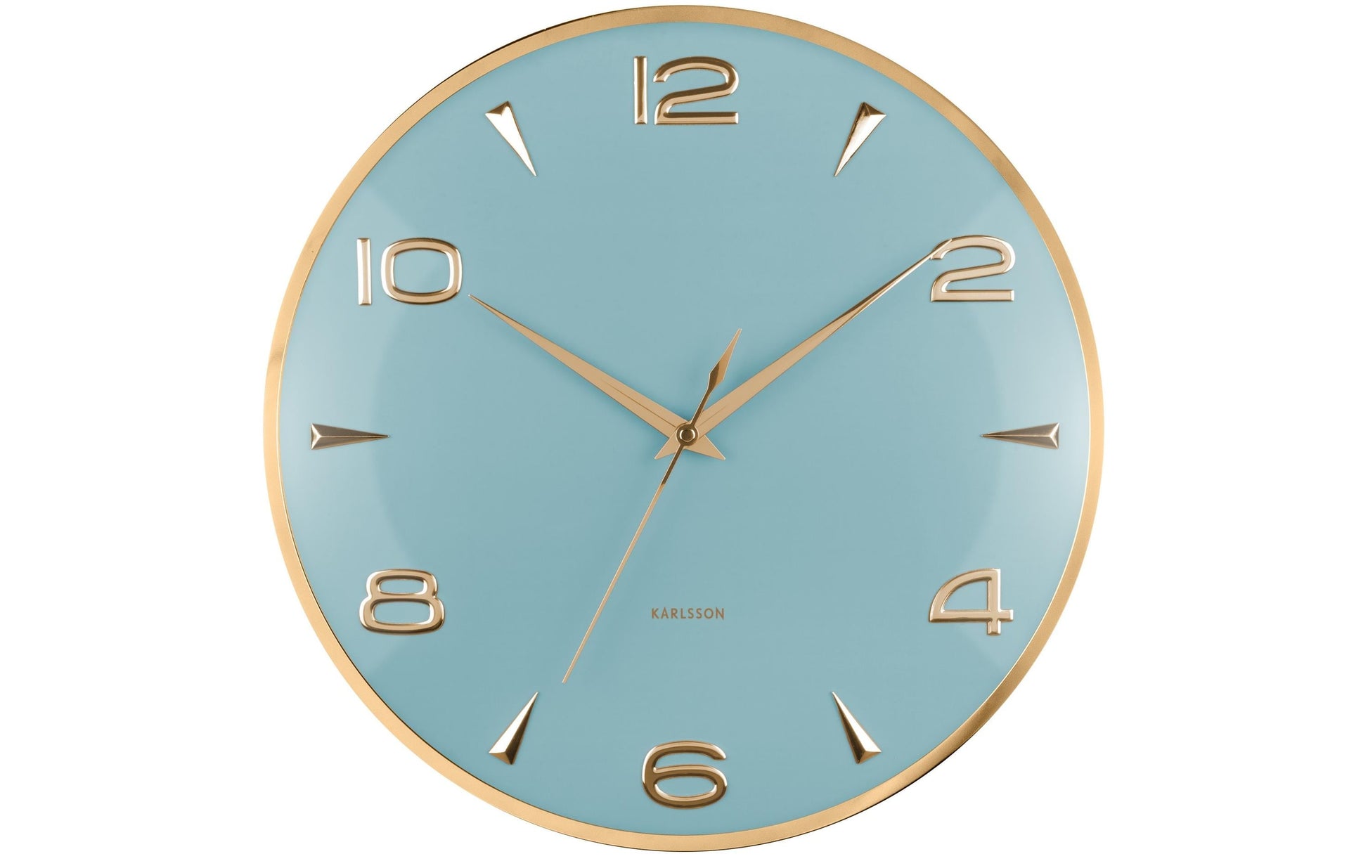 Karlsson Wanduhr Sienna Glow – Ø 40,6 cm, hellblau, Metall