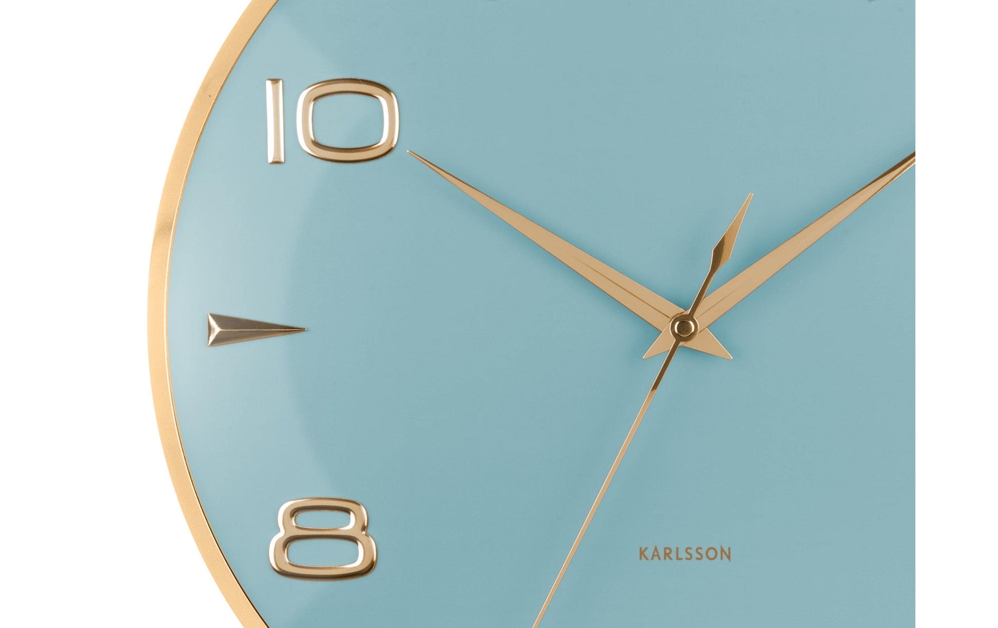 Karlsson Wanduhr Sienna Glow – Ø 40,6 cm, hellblau, Metall