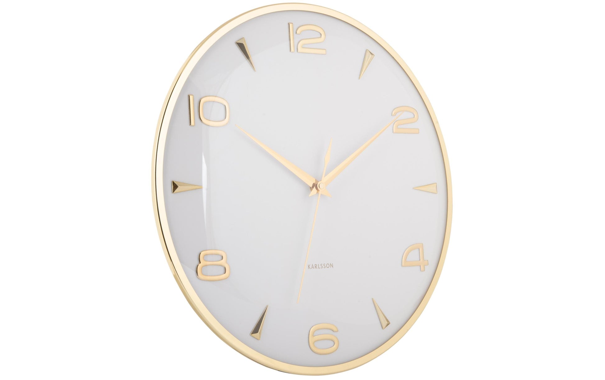 Karlsson Wanduhr Sienna Glow – Ø 40,6 cm, weiss, Metall