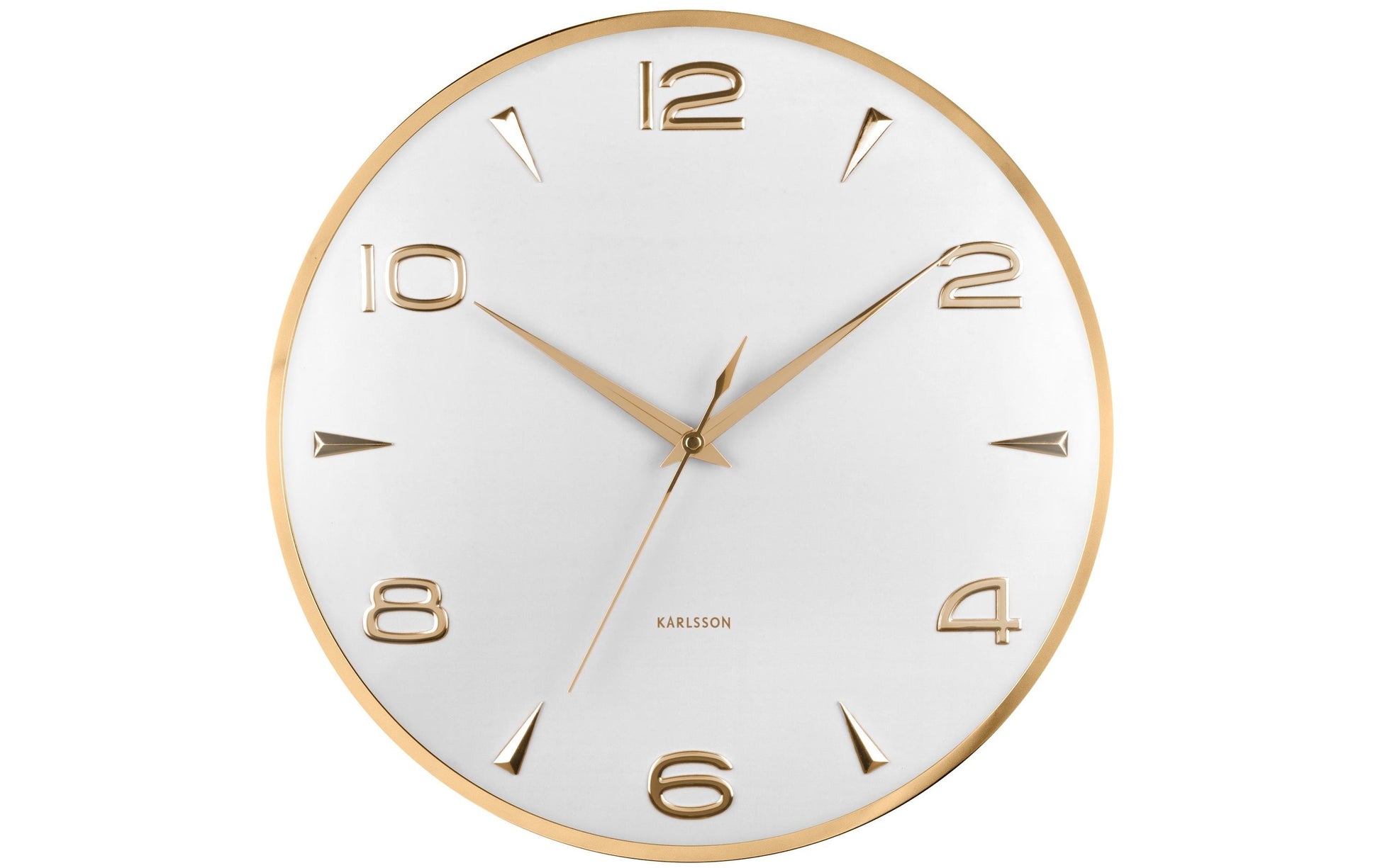 Karlsson Wanduhr Sienna Glow – Ø 40,6 cm, weiss, Metall