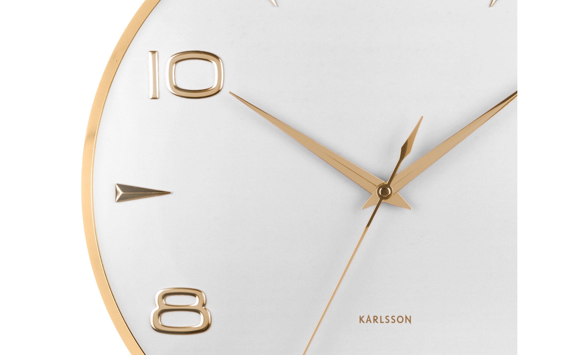 Karlsson Wanduhr Sienna Glow – Ø 40,6 cm, weiss, Metall