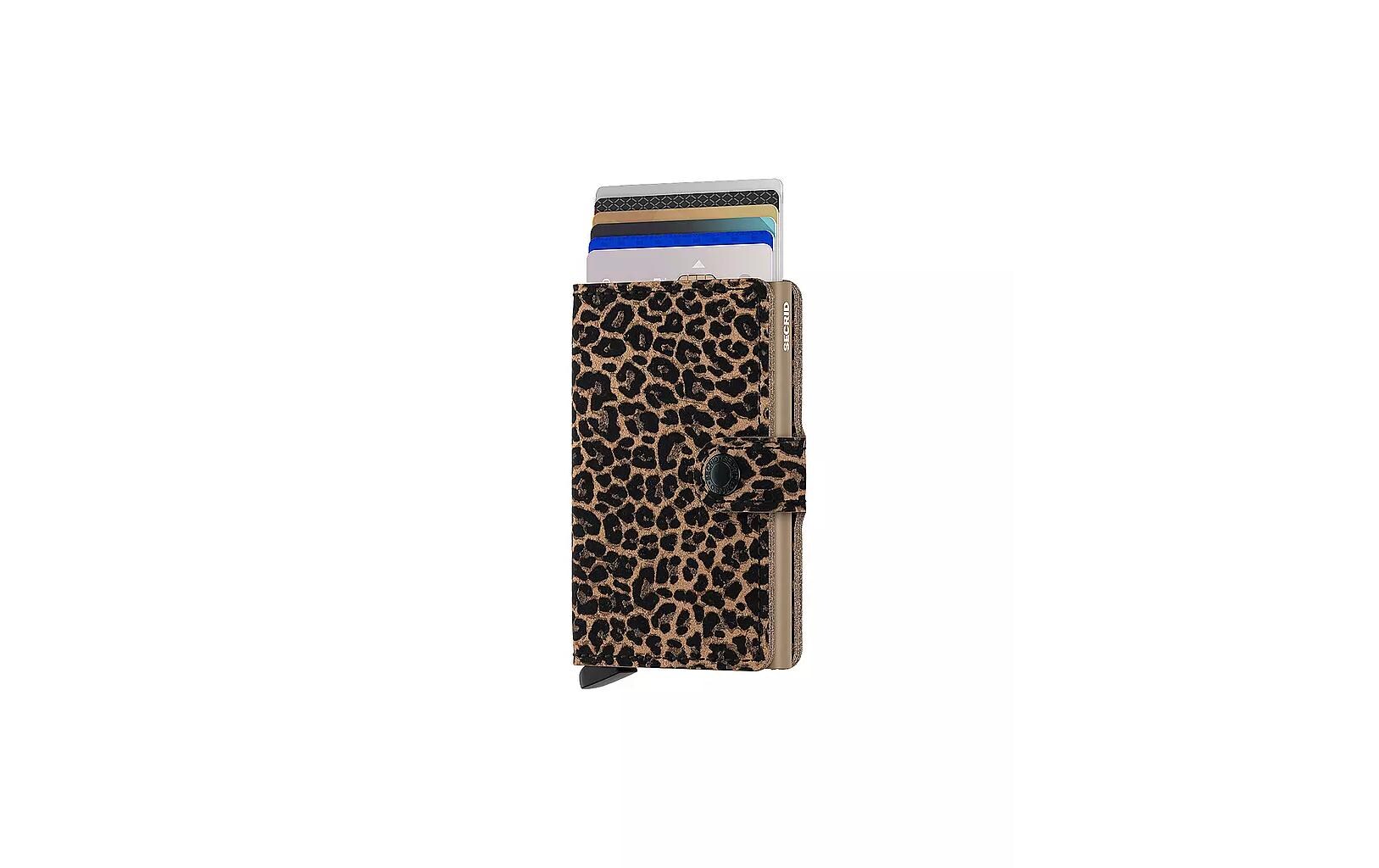 Secrid Miniwallet (Kartenetui) – RFID-Schutz – 65×21×102 mm, 4–6 Karten – Leder – Leo Beige