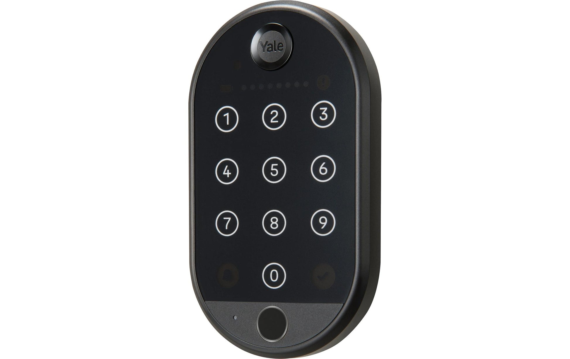 Yale Smart Keypad 2 Zugangskontrollleser – Fingerabdruck, Tastenfeld, BT, IP55, Batteriebetrieb, Wandmontage, Schwarz