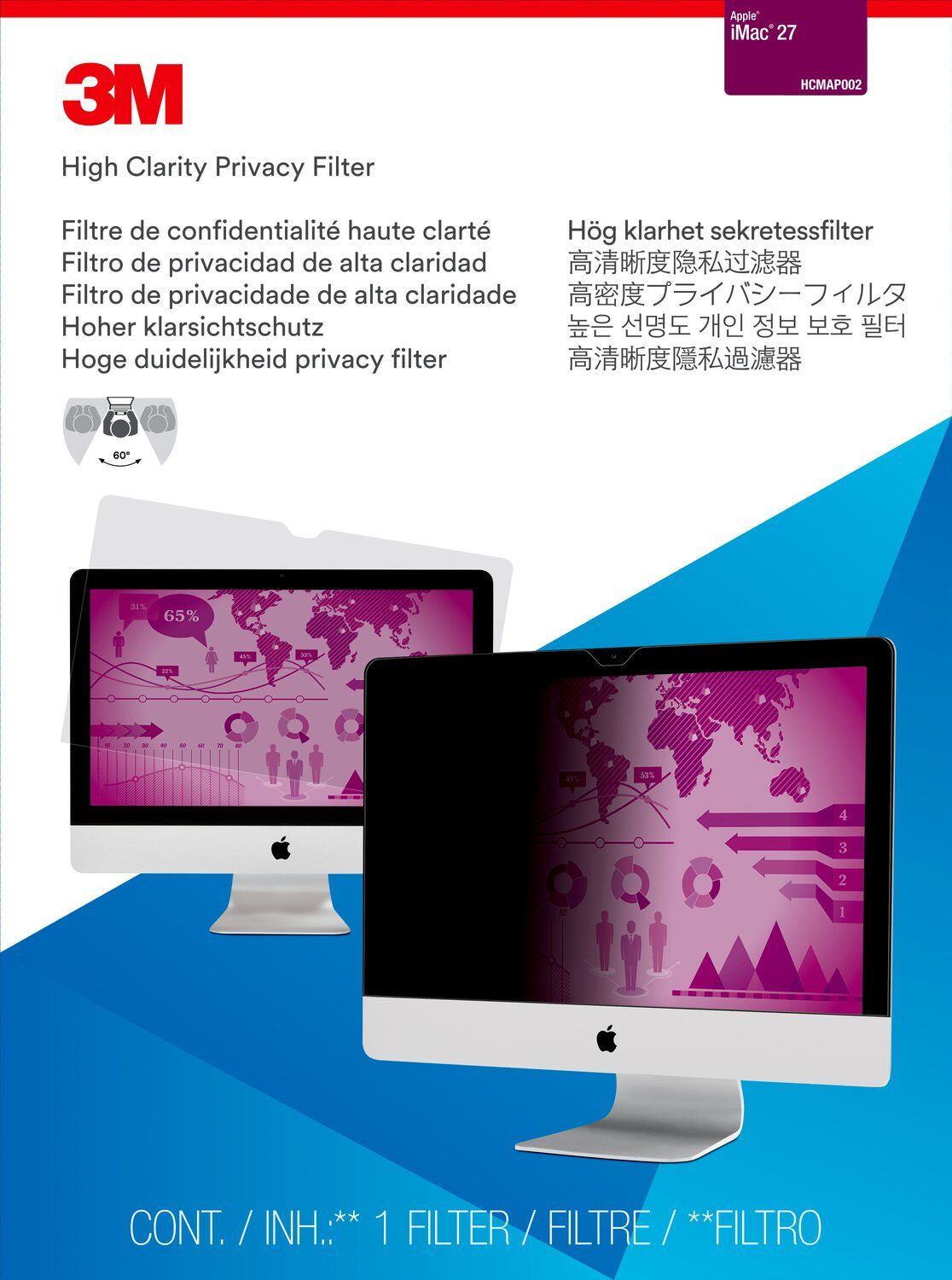 3M Displayschutz für Apple iMac 27