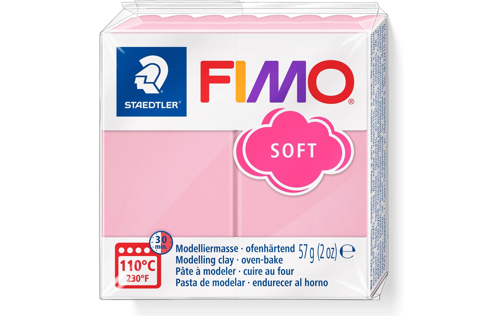 Staedtler Modelliermasse (ofenhärtend), FIMO Soft, Altrosa, 57 g