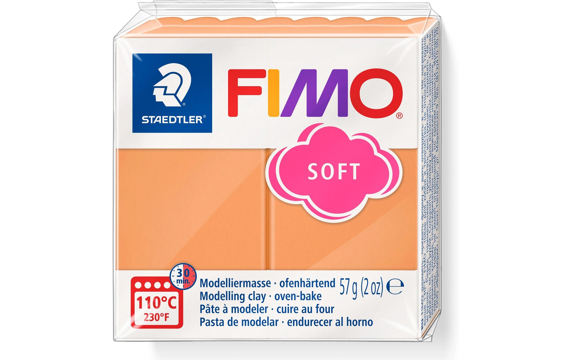 Staedtler Modelliermasse (ofenhärtend), Soft, Hellorange, 57 g, 8020-T41