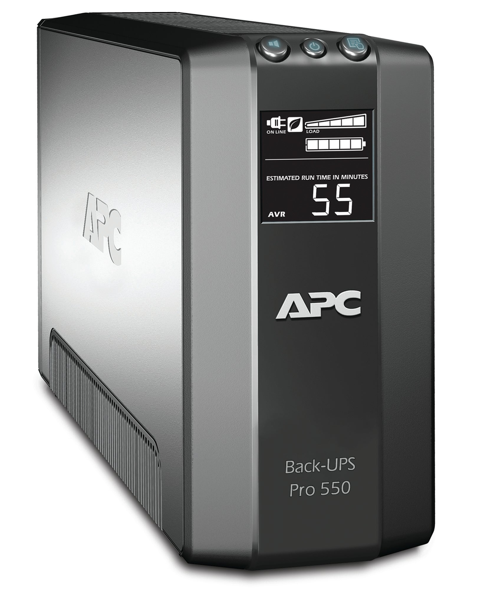 APC Back-UPS RS LCD 550 USV 0,55 kVA/330 W Line-Interaktiv – C13×6, Eingang IEC C14 – schwarz
