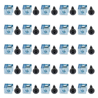 StarTech.com 10-32 19,05 mm – Schraubensatz – 50×, Schwarz/Edelstahl
