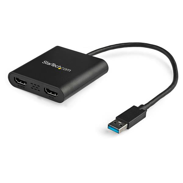 StarTech.com USB-A zu 2× HDMI Adapter – 4K (3840 × 2160) @ 30 Hz + 1080p, USB 3.2 Gen 1, für Windows