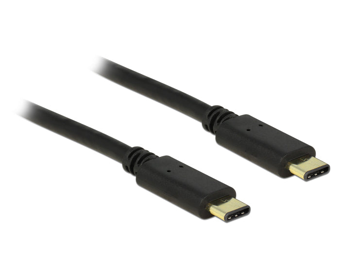 DeLOCK USB-C auf USB-C Kabel – USB 2.0 (480 Mbit/s) – 2 m – Schwarz