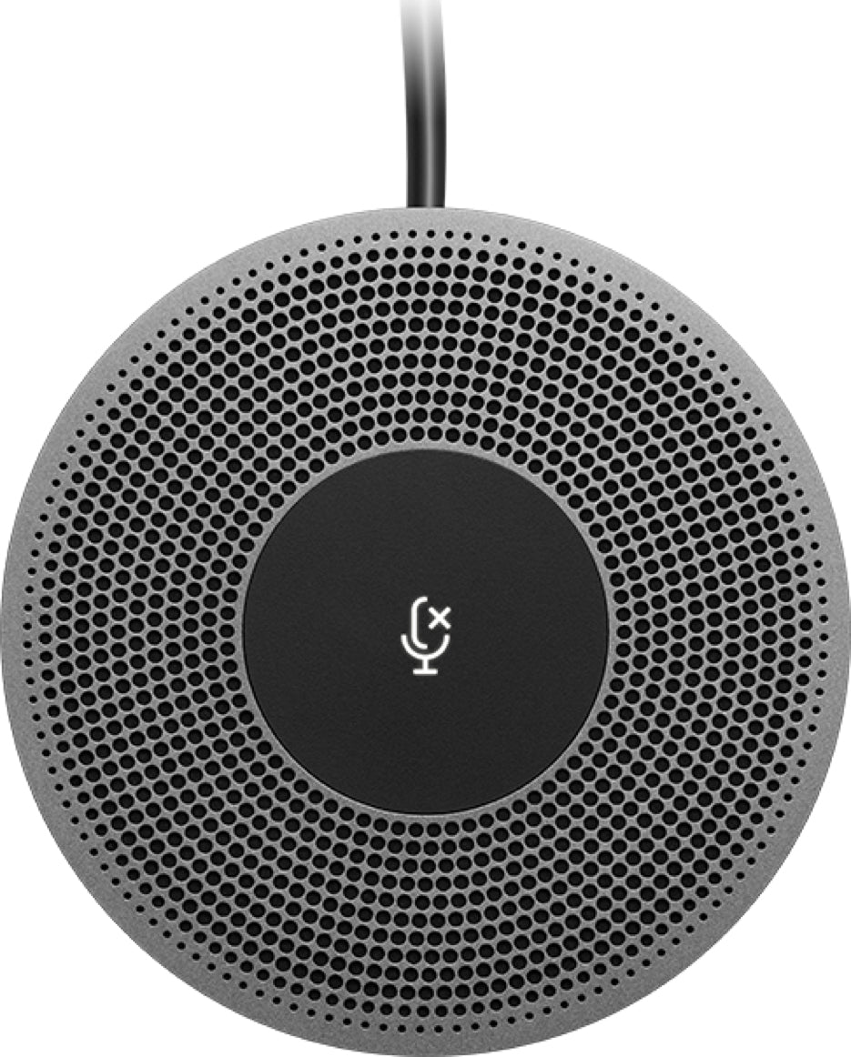 Logitech Erweiterungsmikrofon für MeetUp – Konferenzmikrofon, kabelgebunden, für Logitech MeetUp, schwarz, grau